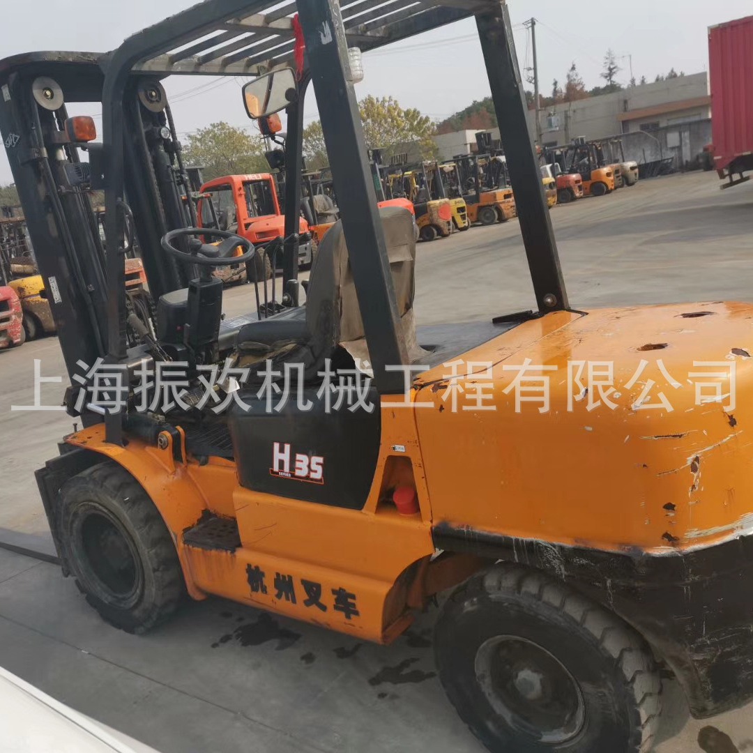 精品二手杭州H35叉车三节门架升高4米5价格优惠品质保障