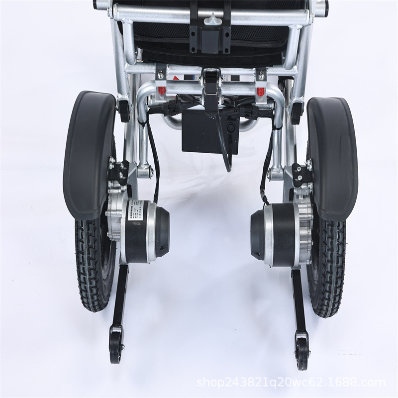 Customized Electric Wheelchair, Cross-Border Aluminum Alloy Model, Fully Automatic Foldable Mobility Scooter for the Elderly and Disabled, Lightweight and Foldable
