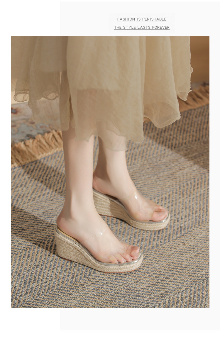 Sandal cao gót nữ đế xuồng bít mũi hở ngón, gót 9 cm, phong cách mới 2026 — màu trắng chi tiết 14