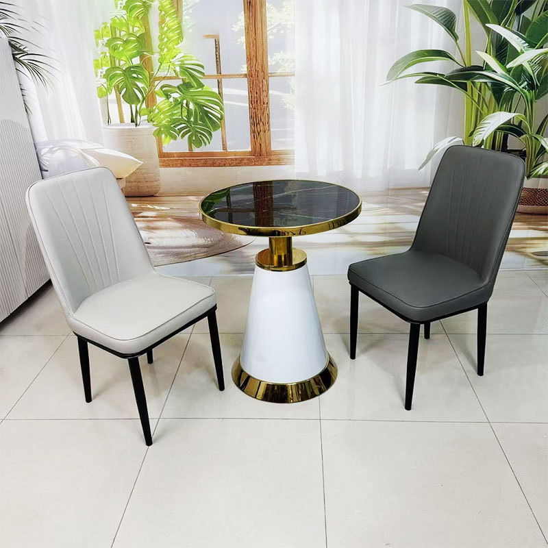 Silla de ocio, restaurante, silla de hotel, silla de mahjong, taburete doméstico simple, silla trasera de lujo ligera moderna, mesa y silla de comedor