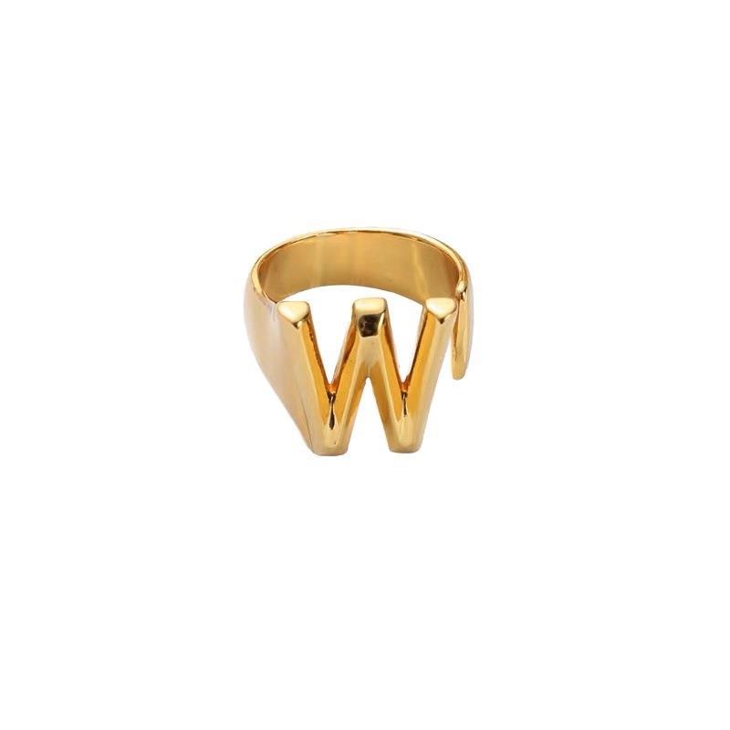 Fashion Letter Copper Plating Open Ring 1 Piece