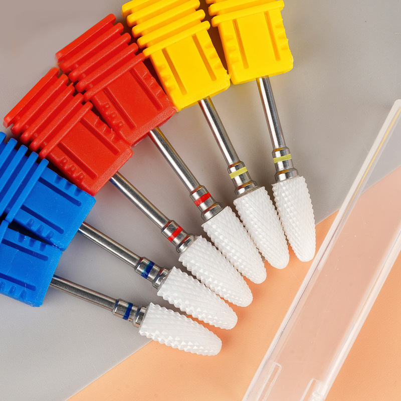 Cabeza de maíz de cerámica de molienda de uñas, eliminación de la piel muerta, eliminación de uñas, eliminación de perforación, herramientas de manicura para principiantes, broca de perforación