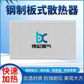 厂家批发钢制板式暖气片低碳钢制家用工程明装散热器