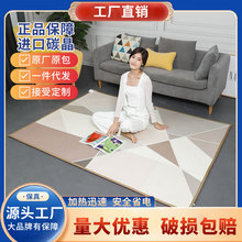 韩国碳晶地暖垫石墨烯电热地毯客厅家用移动加热地热垫现代风
