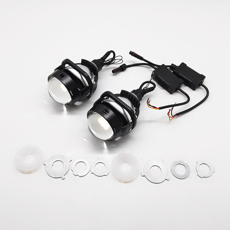 Faros LED de automóviles 2.5 Lentes láser de doble luz LED 65W controladores externos sin pérdidas actualizaciones de lámparas