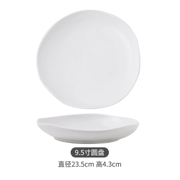 9.5 inch deep plate-ivory white