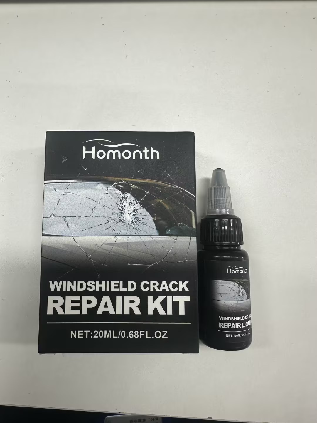 Homonth Glass Crack Repair Kit Clear Vision Car Front Windshield Nano Repair Liquid Kit
