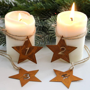 Christmas Candle Decoration Rusty Digital Home Bonsai Ornaments Candle Holder Iron Ornaments Wholesale