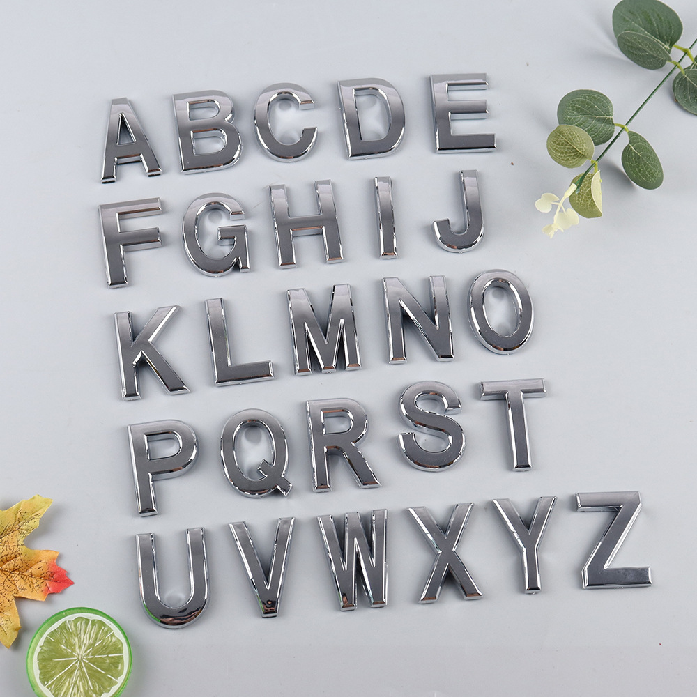 5cm字母电镀广告数字标牌门头号码牌 7cm数字编号 3D立体标亚马逊