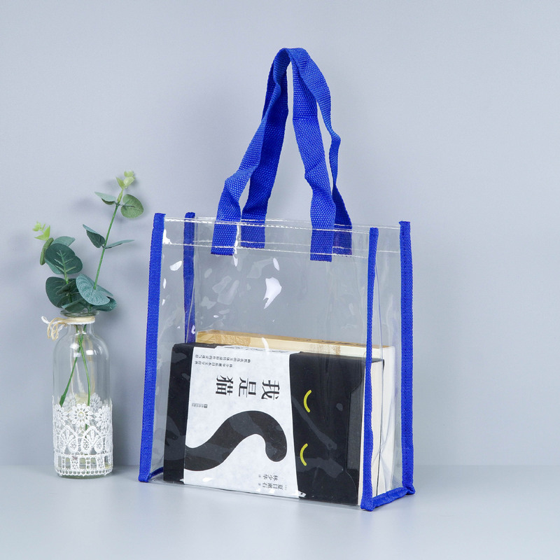 Cross-border pvc tote bag in stock transparent plastic tote bag cosmetic shopping bag jelly bag wholesale formulation