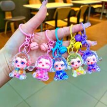 幻彩水晶恶魔女孩钥匙扣精致亚克力汽车钥匙挂件书包小礼品批发
