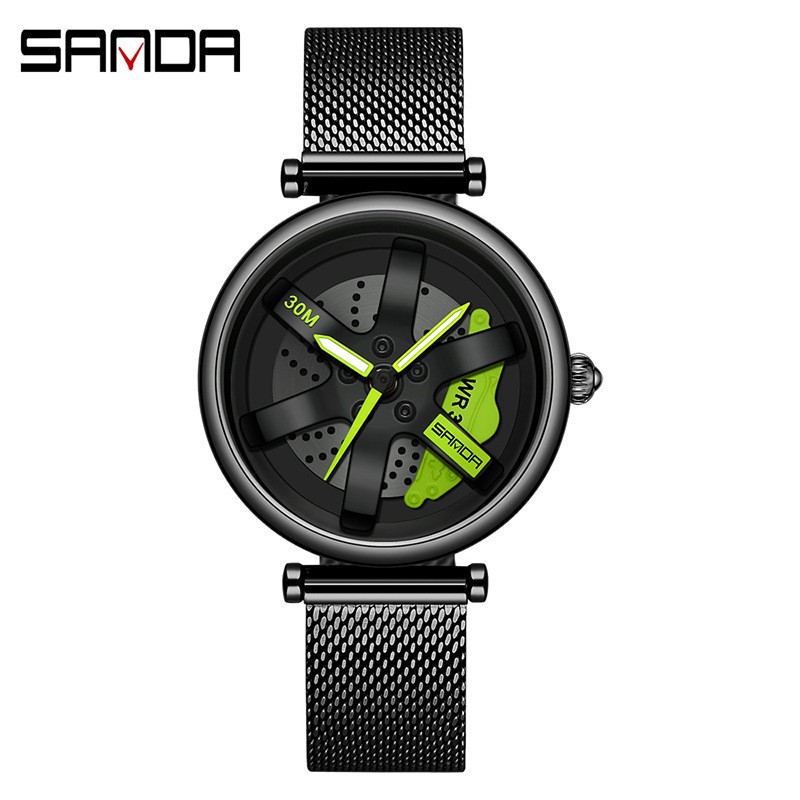 1073 메쉬 벨트 블랙과 그린