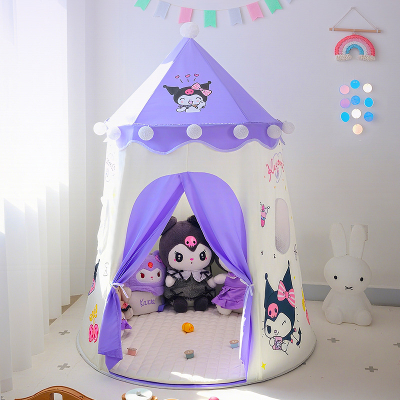 Children's Indoor Tent Girl Princess Castle Home Kuromi House Kids Toy Game House Baby Wholesale