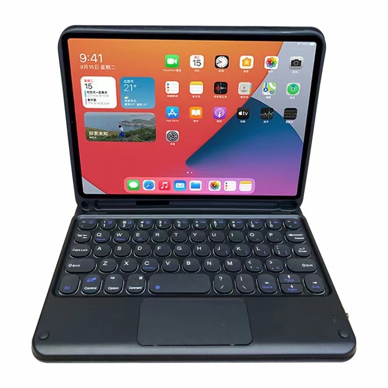 Samsung Tab A9 8.7inch Bluetooth キーボード保護ケース X110 ラウンドキーキャップ磁気吸着分割型 X115 ペンホルダーに適しています。|undefined