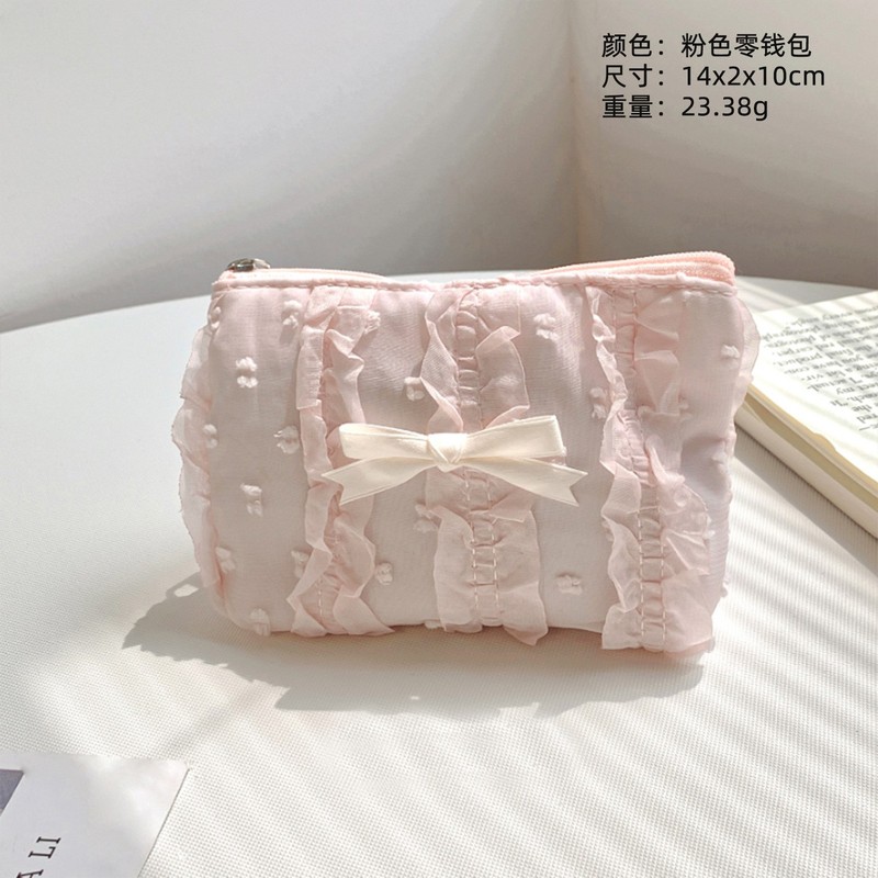 リボン小さな香り小銭入れポータブル口紅化粧品収納袋女の子かわいいミニバッグ卸売|undefined