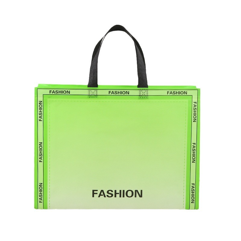 Bolsas de mano no tejidas gruesas, bolsas de compras, bolsas de regalo de mano no tejidas de moda, color gradiente