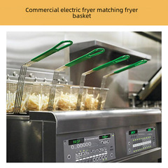 廠家直銷不鏽鋼色方形油鍋配套炸籃批發炸雞翅薯條油炸食品網批發