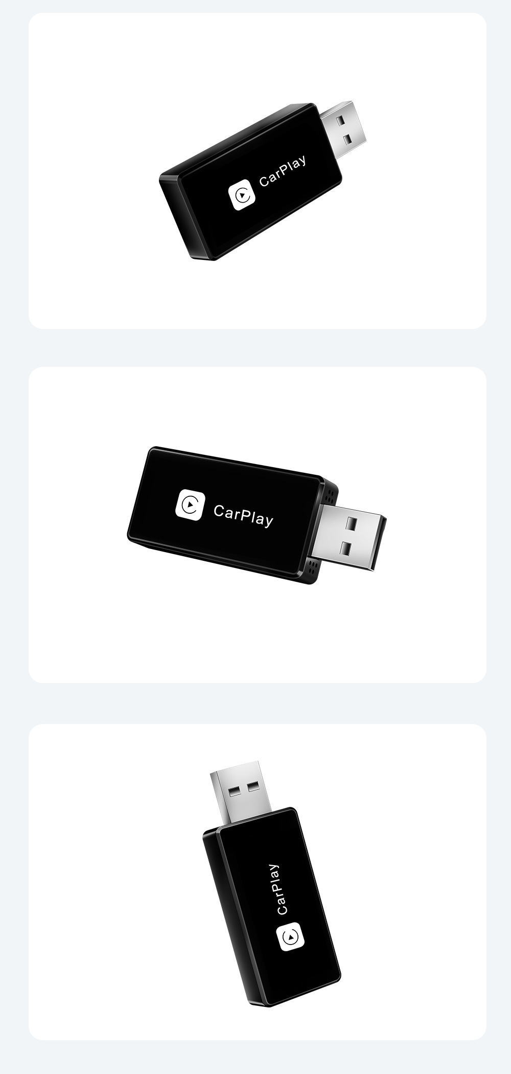 Cross-Border Hot-Selling USB Original Car Wired to Wireless Carplay & Android Auto Two-In-One Carplay Box