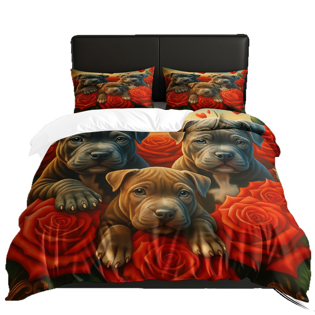 Kit de edredón para perros de tela suave de impresión digital, soporte transpirable para la piel TEME / JIT