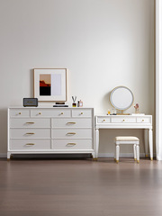 S588 American lightweight luxury bedroom cabinet solid white Qiujiu cabinet room storage cabinet drawer cabinet modern cabinet