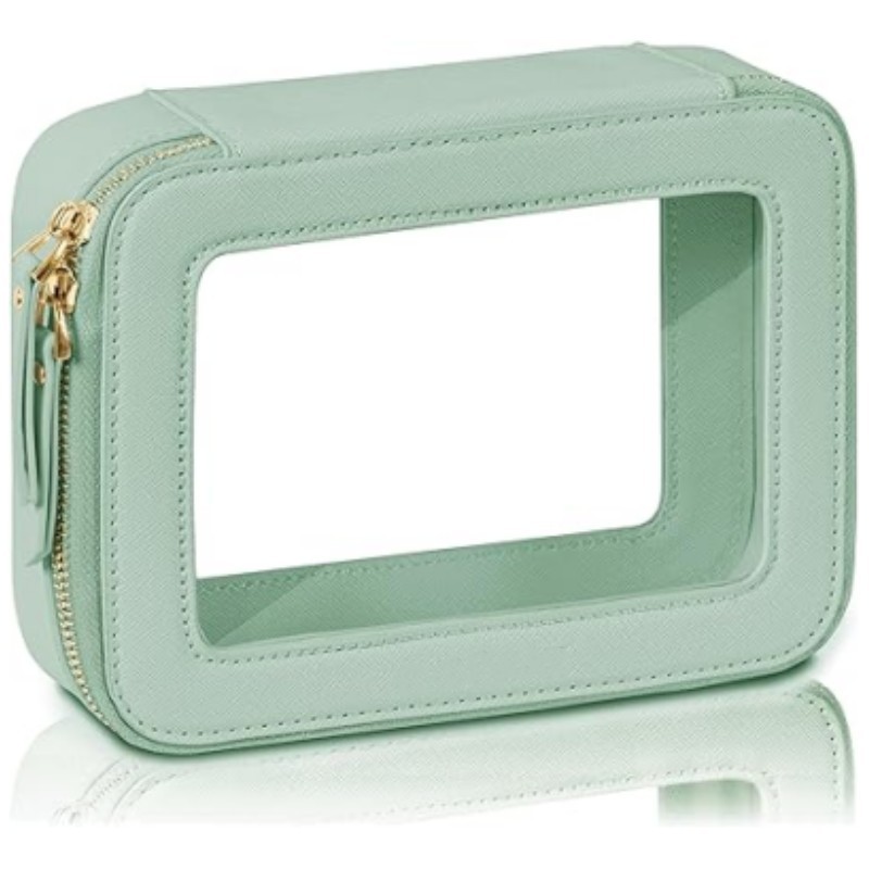 Productos en stock para ventas transfronterizas: nueva bolsa de cosméticos transparente multiusos, bolsa de aseo impermeable para viajes, estuche para productos de cuidado de la piel.
