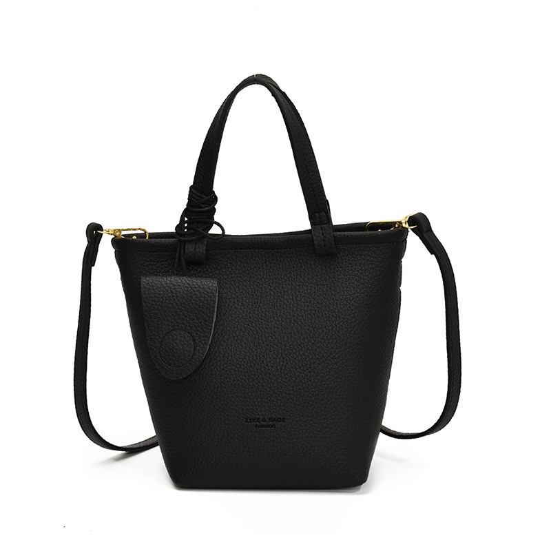 Lichi coreano bolso de cubo portátil para mujeres 2025 nuevo estilo transfronterizo simple canasta de verduras versátil bolso de hombro