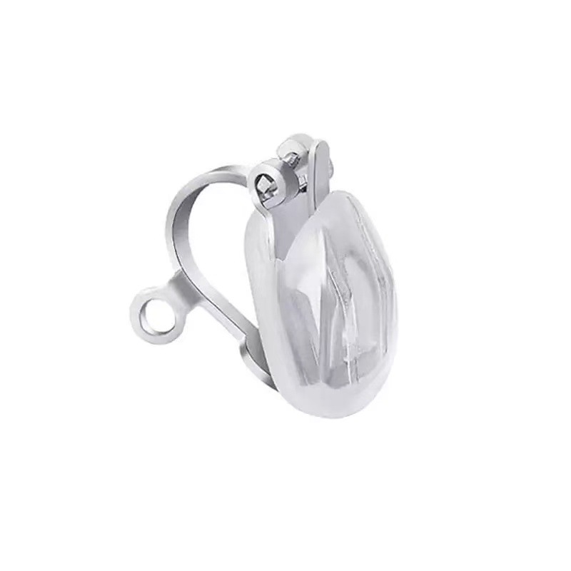 One triangular clip earring strap [silver]