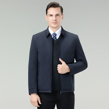 品牌男士保暖棉服2025新款商务休闲中年爸爸外套免烫宽松男装棉袄