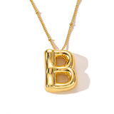 (Трансграничная торговля), брендовая подвеска из нержавеющей стали с буквами, ожерелье, европейский стиль, золото 18 карат, английские буквы