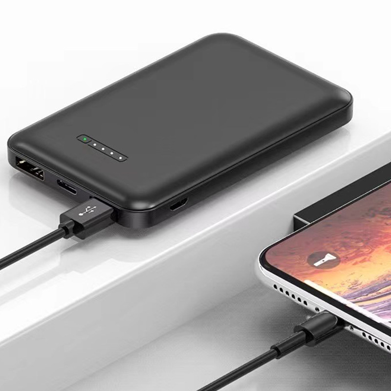 Mini compacto conveniente con energía portátil viaje al aire libre ventosa de teléfono móvil carga compartida inalámbrica puesta en marcha tres