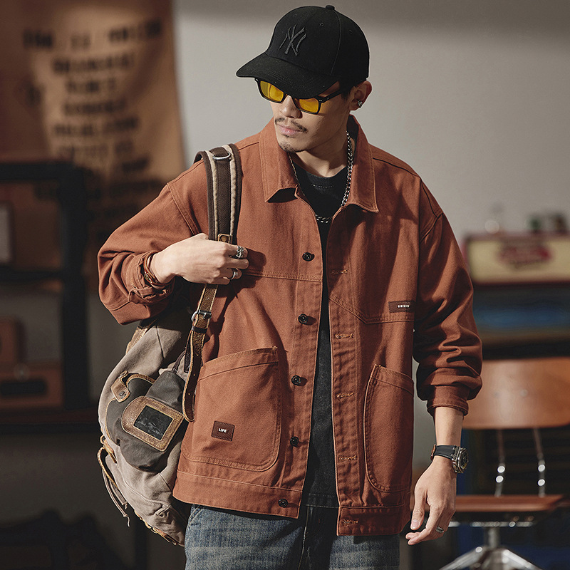 Men's Spring New Retro Work jacket Loose and versatile casual jacket for men_voghion.com
