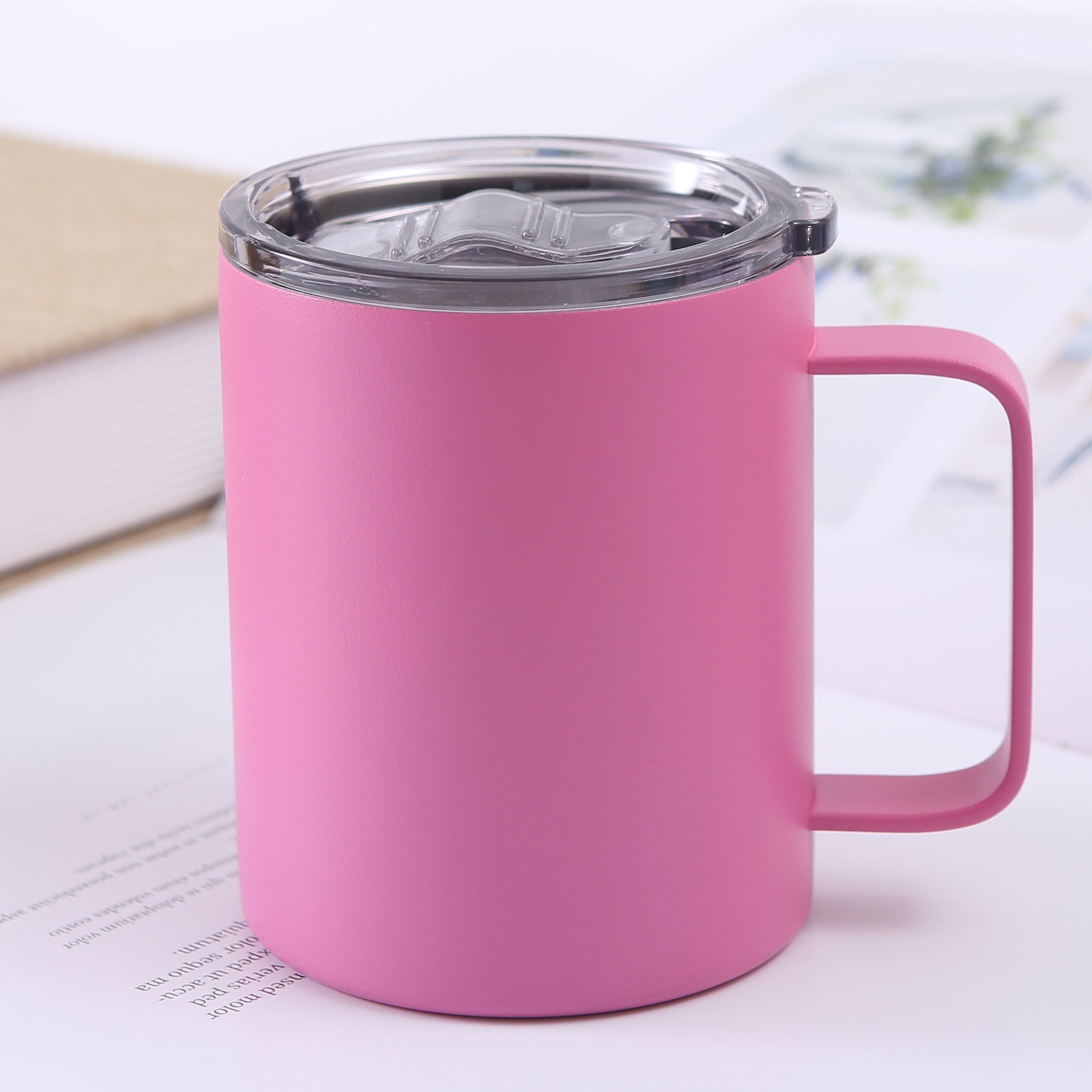 Taza térmica al vacío de doble capa 12 oz con asa