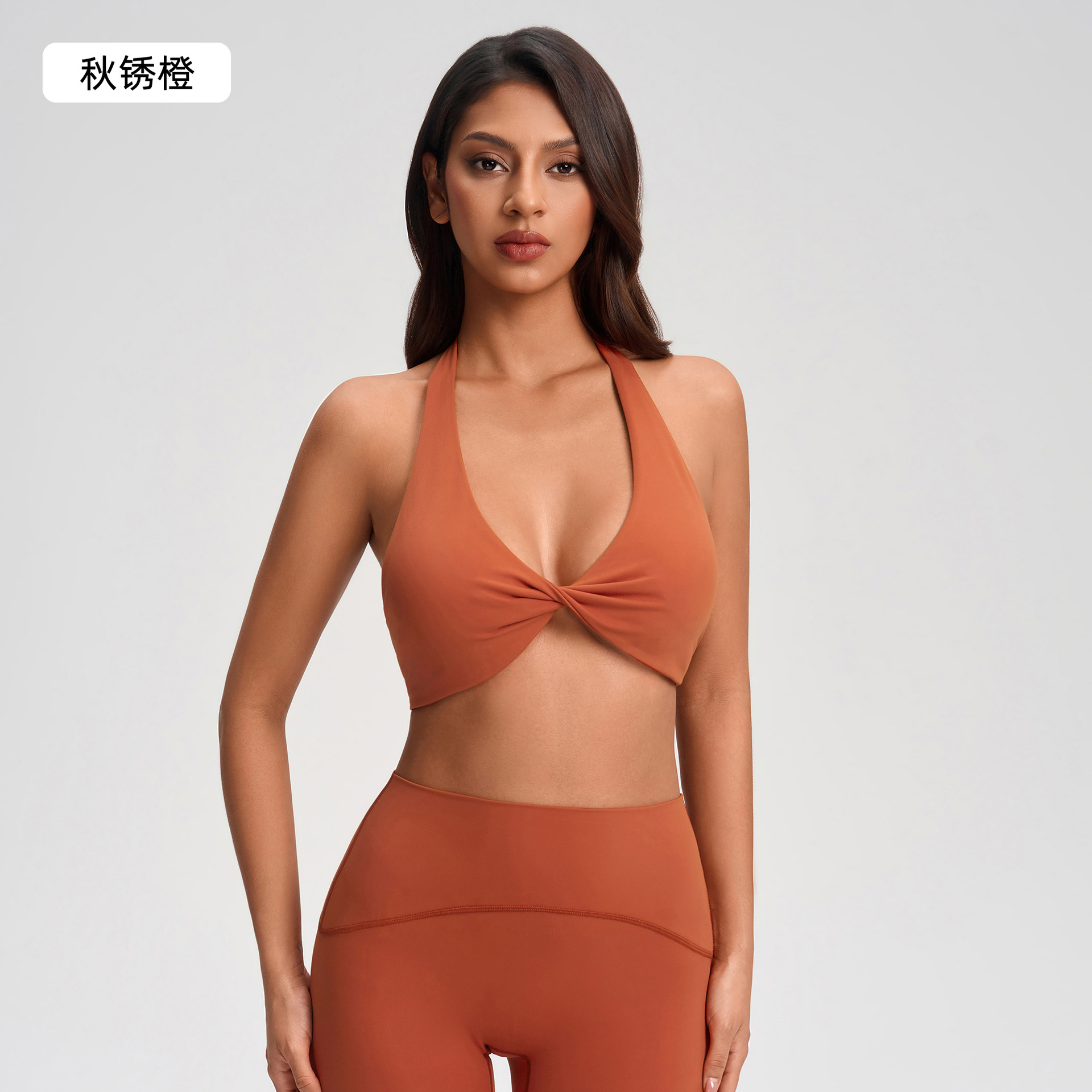 Europa y América sexy cuello en V bra de yoga para correr ropa interior de fitness sin anillo de acero bra deportivo YG - 1005