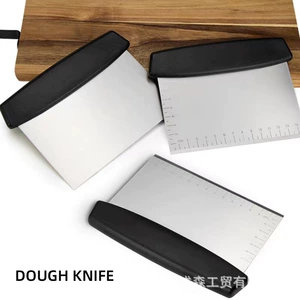 [厂家批发不锈钢方形带刻度粉刮器 切面刀烘培面粉切 烘培小工具]
