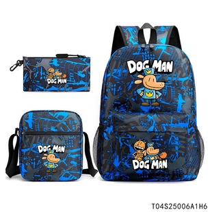 Ready-Made Delivery of Detective Dog Primary and Secondary School Students' Heat-Printed Schoolbags, Animation Peripheral Backpacks, Shoulder Bags, Pencil Bags, Three-Piece Set