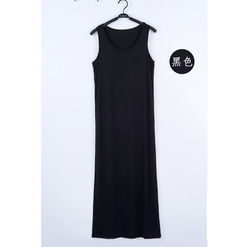 레이서넥 롱스커트 블랙