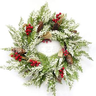 Cross-Border Amazon New Artificial Garland Hanging Christmas Garland Pine Cone Fortune Fruit Home Decoration Door Hanging