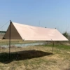 300*295CM quicksand gold-coated silver canopy (with a set of 2-meter-long iron rods, 6 ground nails, and 6 wind ropes)