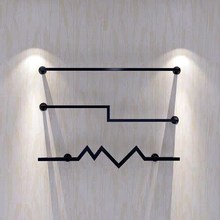 服装店衣服展示架金色服装架货架上墙 装饰壁挂式挂衣架女装店