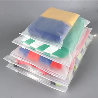 哇噢定制示语磨砂拉链袋服装饰品包装加厚自封CPE磨砂拉链袋透明