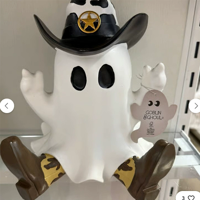 Хит продаж на Хэллоуин: забавные ковбойские призраки из смолы для вечеринки в стиле Хэллоуина