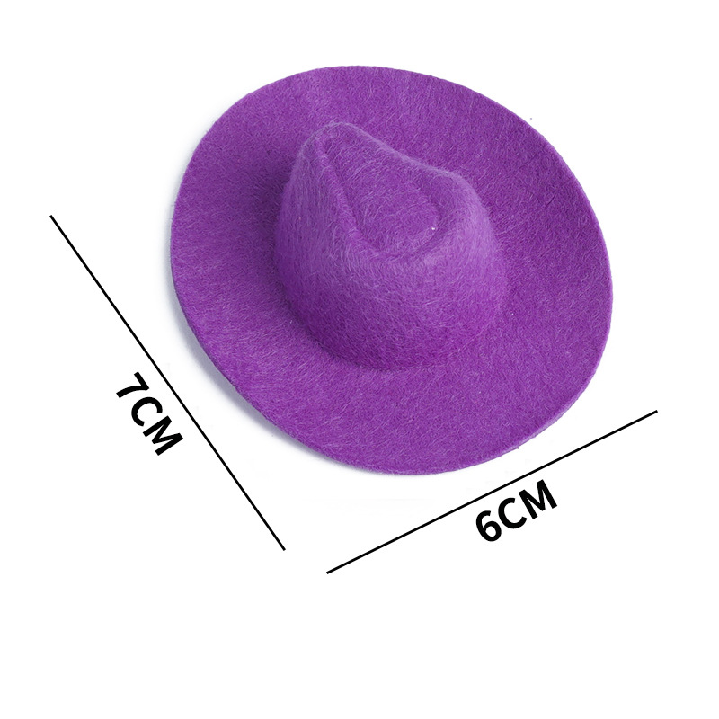 Accesorios de muñecas fluorescentes de color fantasma polvo parpadeante sombrero denim tela de varios sombreros mixtos multicolores