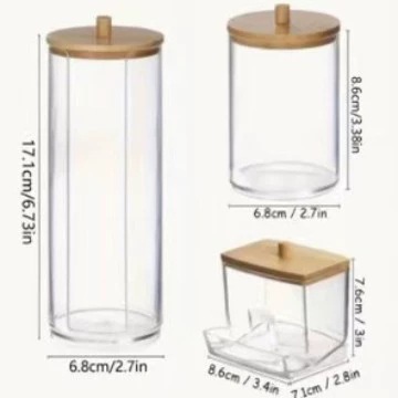 [Combinación gratuita exclusiva] caja de almacenamiento de algodón, tanque de almacenamiento de algodón, caja de almacenamiento de acabado de cosméticos del baño image 5