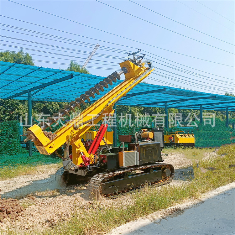 液压光伏打桩机 履带式光伏打桩机 大功率履带式钻孔机