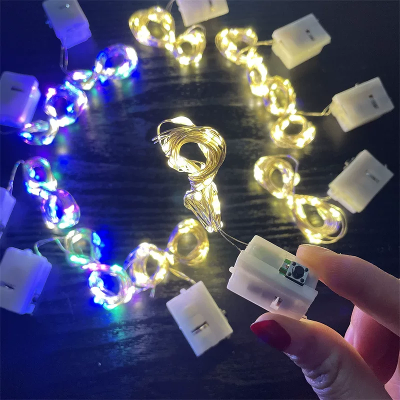 LED String Lights, Decorative Battery Lantern, 0.5–3 m, Warm White & Color, 3-Mode