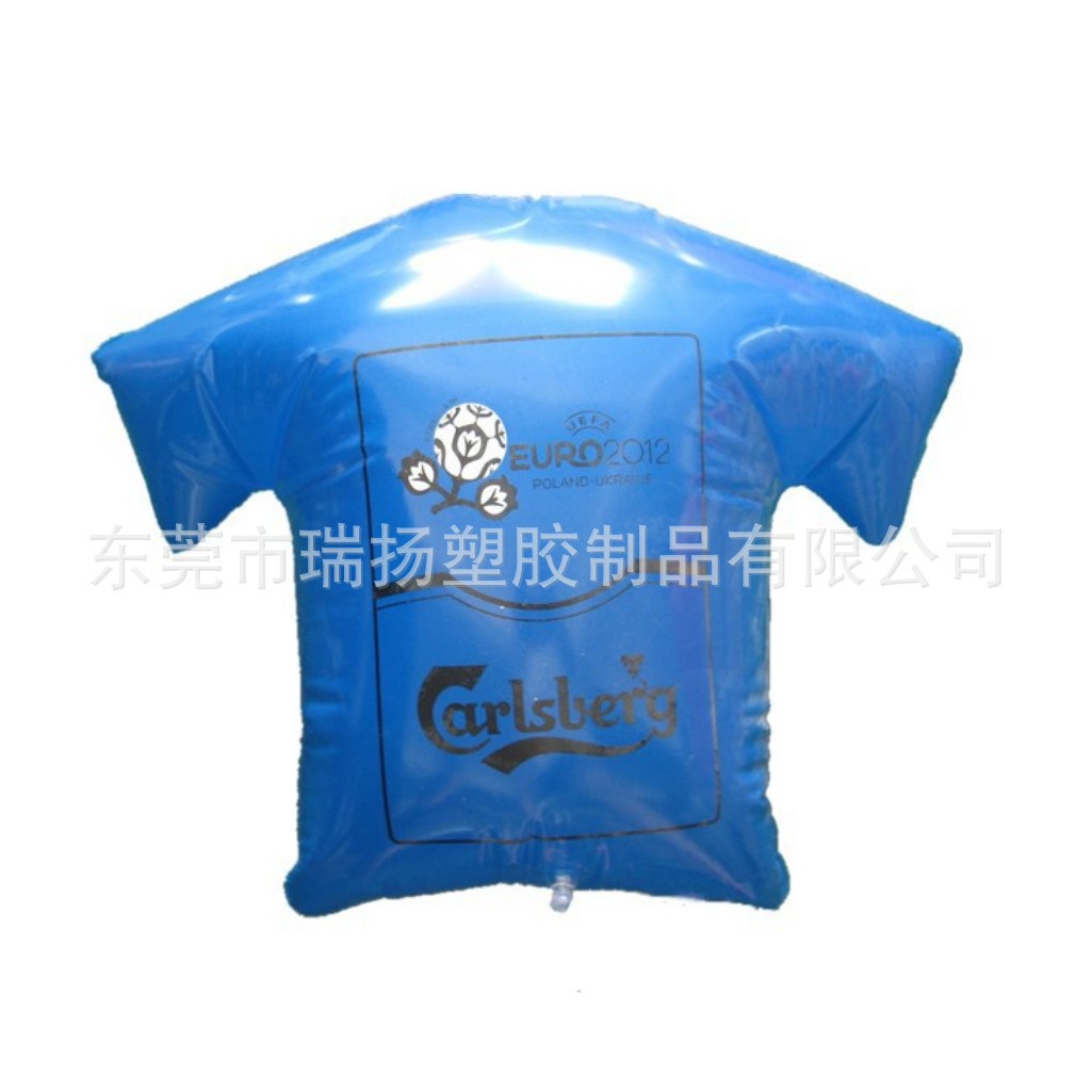 厂家生产环保PVC充气服装球迷球衣广告球衣啦啦队助威充气道具