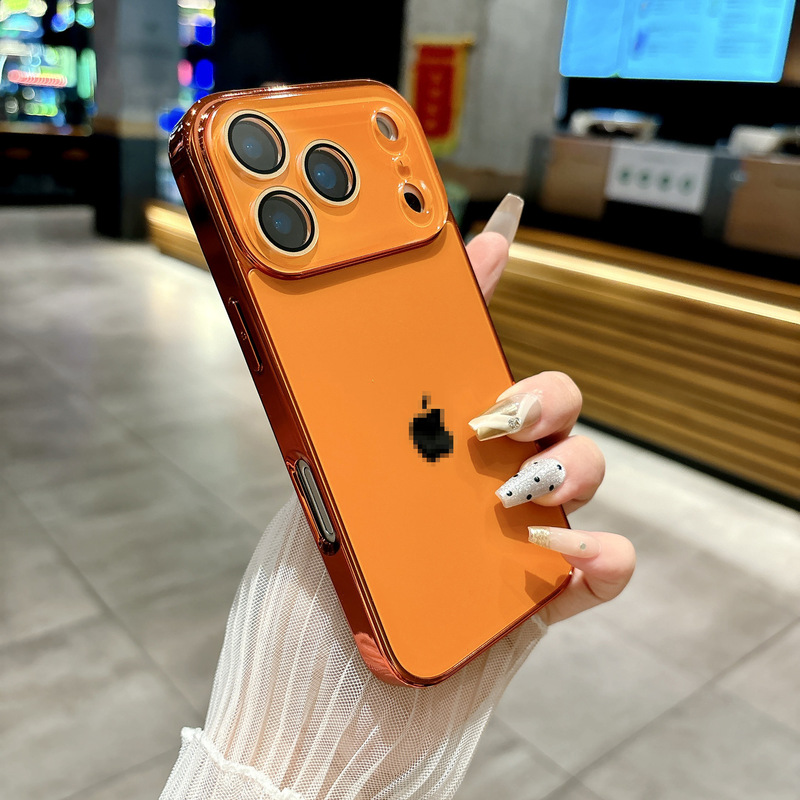 Suitable for iPhone 17 Pro Phone Case, 16 Matte Nano Ag Electroplated Lens Film, Apple 15/14 Protective Case 13