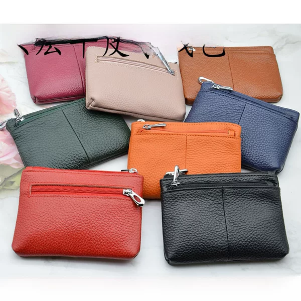 First layer cowhide coin purse bus card holder Korean style coin small wallet genuine leather key Case Factory wholesale