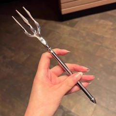 ステンレスフォーク クリエイティブネプチューンのトライデント フォーク サラダフォーク 洋食器 メインフォーク 韓国長柄パスタフォーク