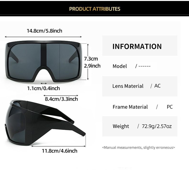 80g Weight Full Frame Glasses Structure Sunglasses Classification PC, UV400 Protection Lens Material Special-Shaped Mirror Glasses Style Travel, Fishing Occasion Geometric Pattern Unisex Gender Lady Style Lady Geometric PC UV400 Protection Special-Shaped Mirror Full Frame Women's Sunglasses 无